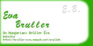eva bruller business card