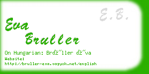 eva bruller business card